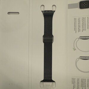 New Apple Watch Band - Graphite Stainless Steel Milanese Loop Bracelet -  41mm